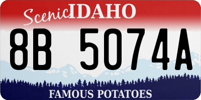 ID license plate 8B5074A