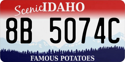 ID license plate 8B5074C