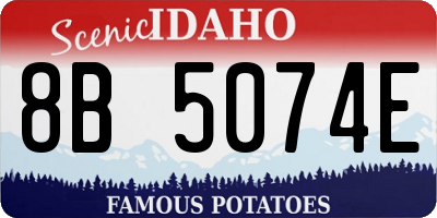 ID license plate 8B5074E
