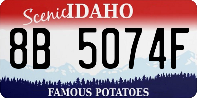 ID license plate 8B5074F