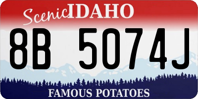 ID license plate 8B5074J