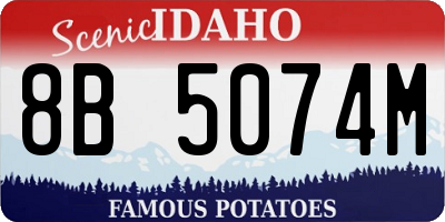 ID license plate 8B5074M