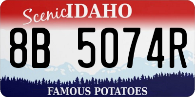 ID license plate 8B5074R