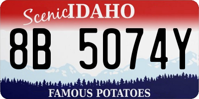 ID license plate 8B5074Y