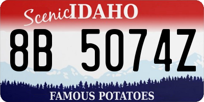 ID license plate 8B5074Z