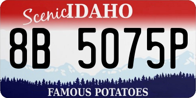ID license plate 8B5075P