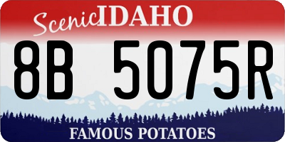 ID license plate 8B5075R