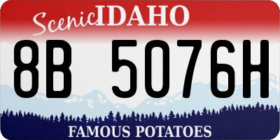 ID license plate 8B5076H