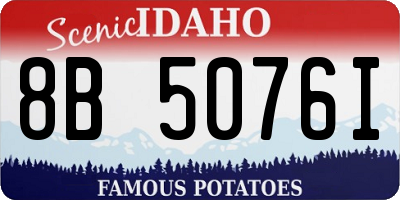 ID license plate 8B5076I