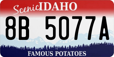 ID license plate 8B5077A