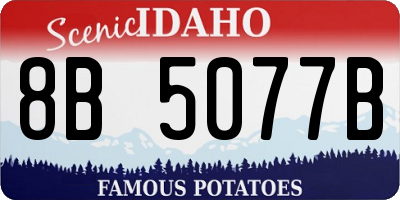 ID license plate 8B5077B