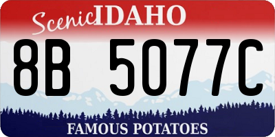 ID license plate 8B5077C