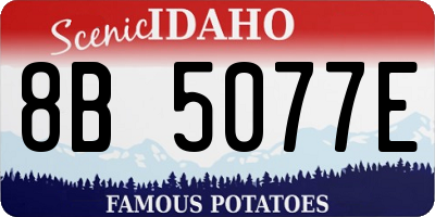 ID license plate 8B5077E