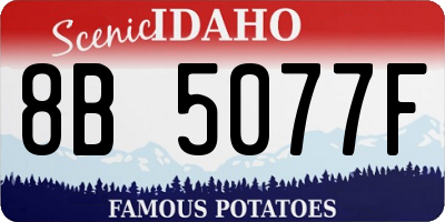 ID license plate 8B5077F