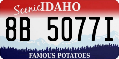 ID license plate 8B5077I