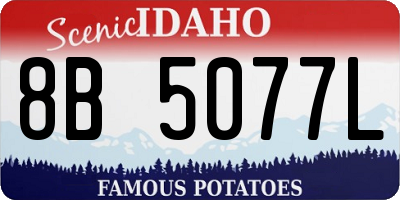 ID license plate 8B5077L