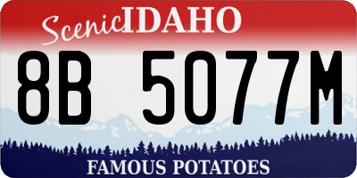 ID license plate 8B5077M