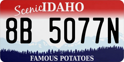 ID license plate 8B5077N