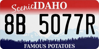 ID license plate 8B5077R