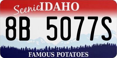 ID license plate 8B5077S