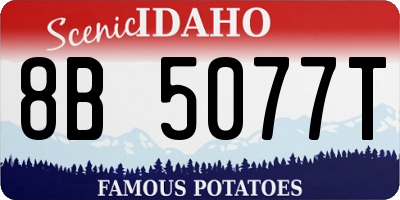 ID license plate 8B5077T
