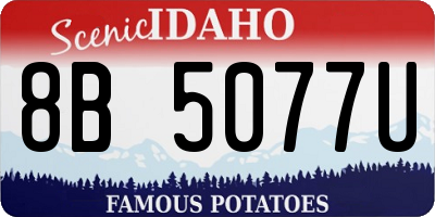 ID license plate 8B5077U