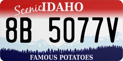 ID license plate 8B5077V