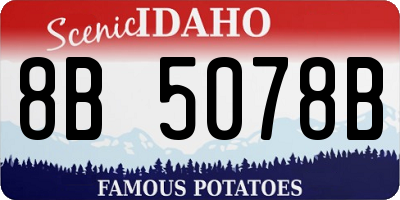 ID license plate 8B5078B