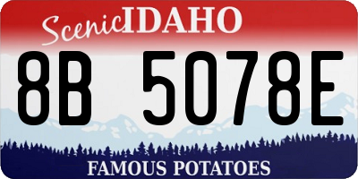 ID license plate 8B5078E