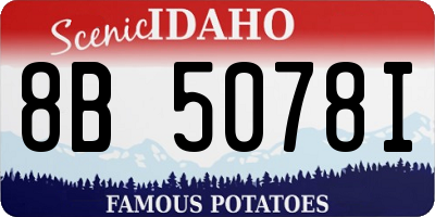 ID license plate 8B5078I