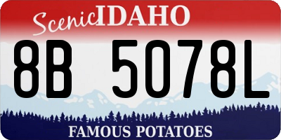 ID license plate 8B5078L