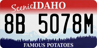 ID license plate 8B5078M