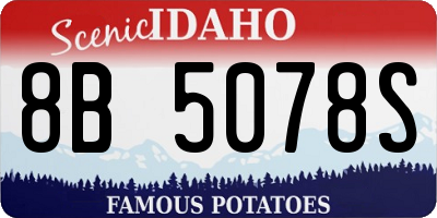 ID license plate 8B5078S