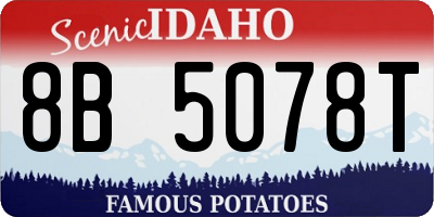 ID license plate 8B5078T