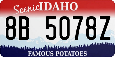 ID license plate 8B5078Z