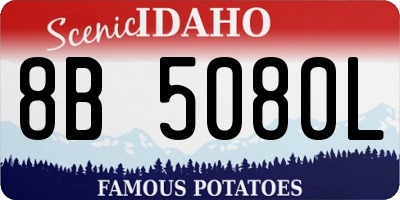ID license plate 8B5080L