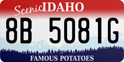 ID license plate 8B5081G