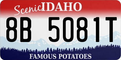 ID license plate 8B5081T