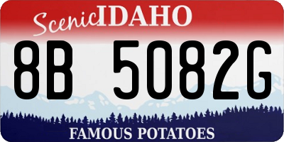 ID license plate 8B5082G