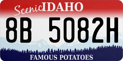 ID license plate 8B5082H
