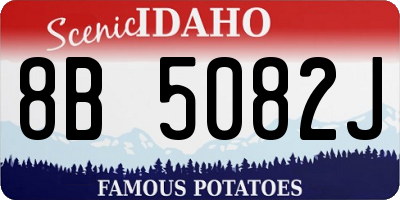 ID license plate 8B5082J