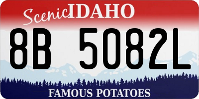 ID license plate 8B5082L