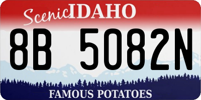 ID license plate 8B5082N
