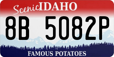 ID license plate 8B5082P