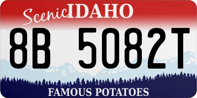 ID license plate 8B5082T
