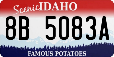 ID license plate 8B5083A