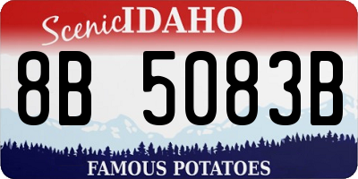ID license plate 8B5083B