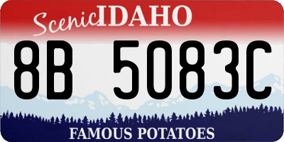 ID license plate 8B5083C