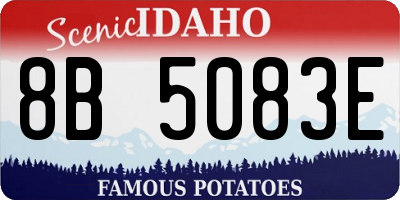 ID license plate 8B5083E