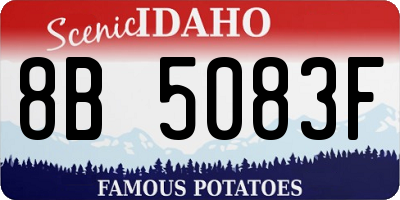 ID license plate 8B5083F